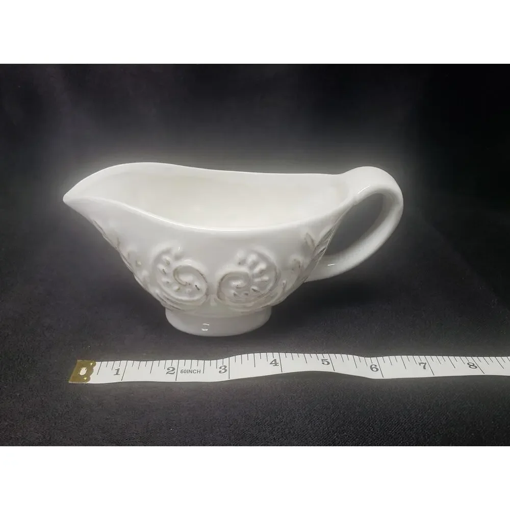 Avon Vintage Gravy Boat / Serving Bowl Dish with Scroll Design Kitchen Decor